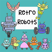 How to draw Retro Robots Course for children